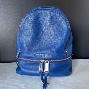 MICHEAL Micheal Kors Rhea leather sapphire backpack